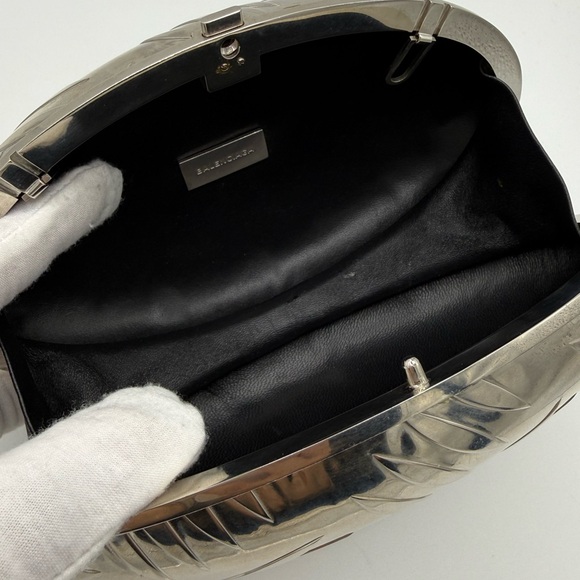 RARE Balenciaga Vintage Clutch Silver - Picture 10 of 11